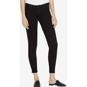HUDSON Krista Low Rise Skinny Ankle Black Jeans